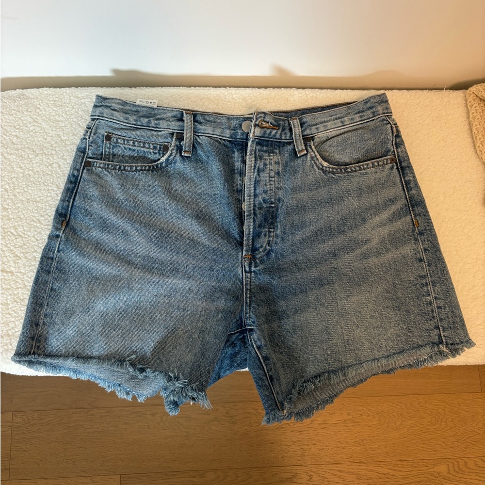 Denim Forum Aritzia Midi Shorts